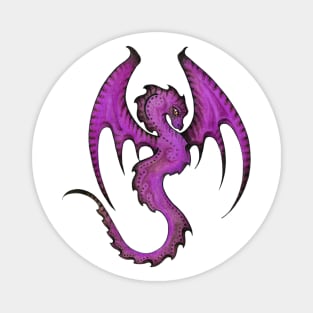 Majestic Purple Amphiptere Dragon Winged Serpent Magnet